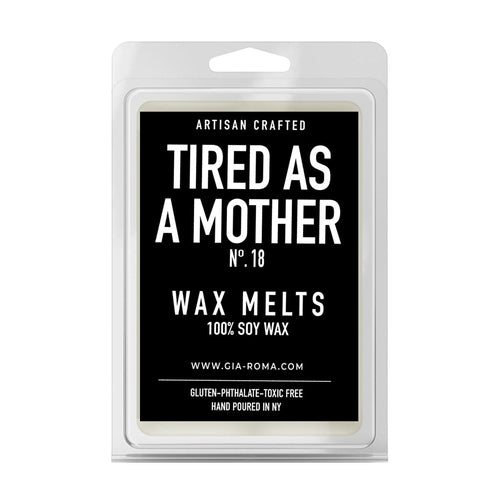 Bougie parfumée au soja Citron Lavande No 18 "Tired As A Mother" Étiquette blanche ou noire