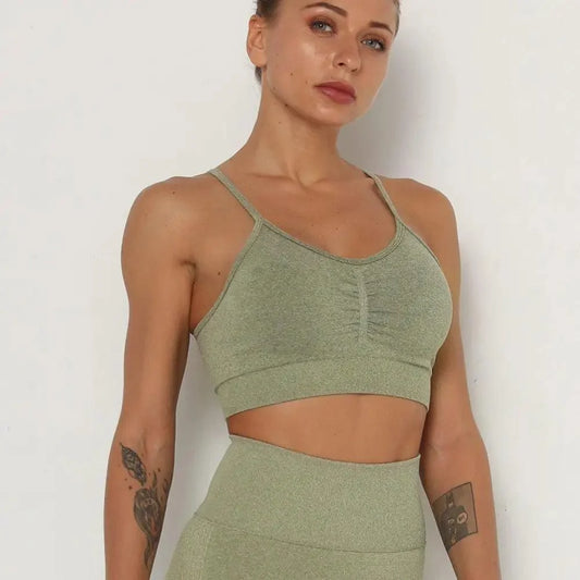 Push Up Sports Tops Fitness For Women And Girls Sport Female Sport Gym Top Padded Gym Brassiere Sports