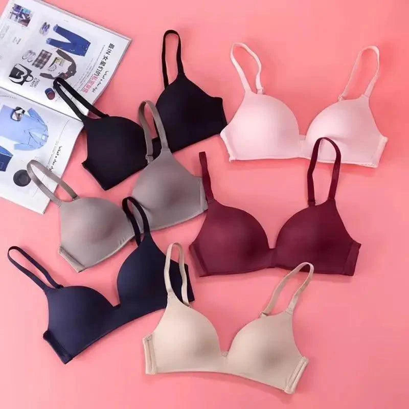 Seamless Bras for Women Push Up Bra No Wire Brassiere A B Cup Underwear Bra Three Quarters 3/4 Cup Thin Soft Sexy