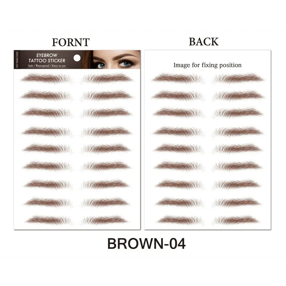 Trendy Waterproof  1 Piece Hair-liked Authentic Eyebrow Tattoo Sticker Waterproof Cosmetics Long Lasting Makeup False Eyebrows Stickers