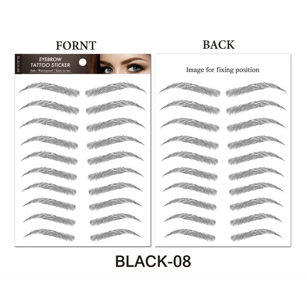Trendy Waterproof  1 Piece Hair-liked Authentic Eyebrow Tattoo Sticker Waterproof Cosmetics Long Lasting Makeup False Eyebrows Stickers