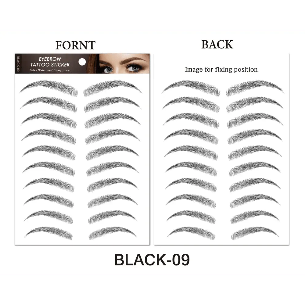 Trendy Waterproof  1 Piece Hair-liked Authentic Eyebrow Tattoo Sticker Waterproof Cosmetics Long Lasting Makeup False Eyebrows Stickers