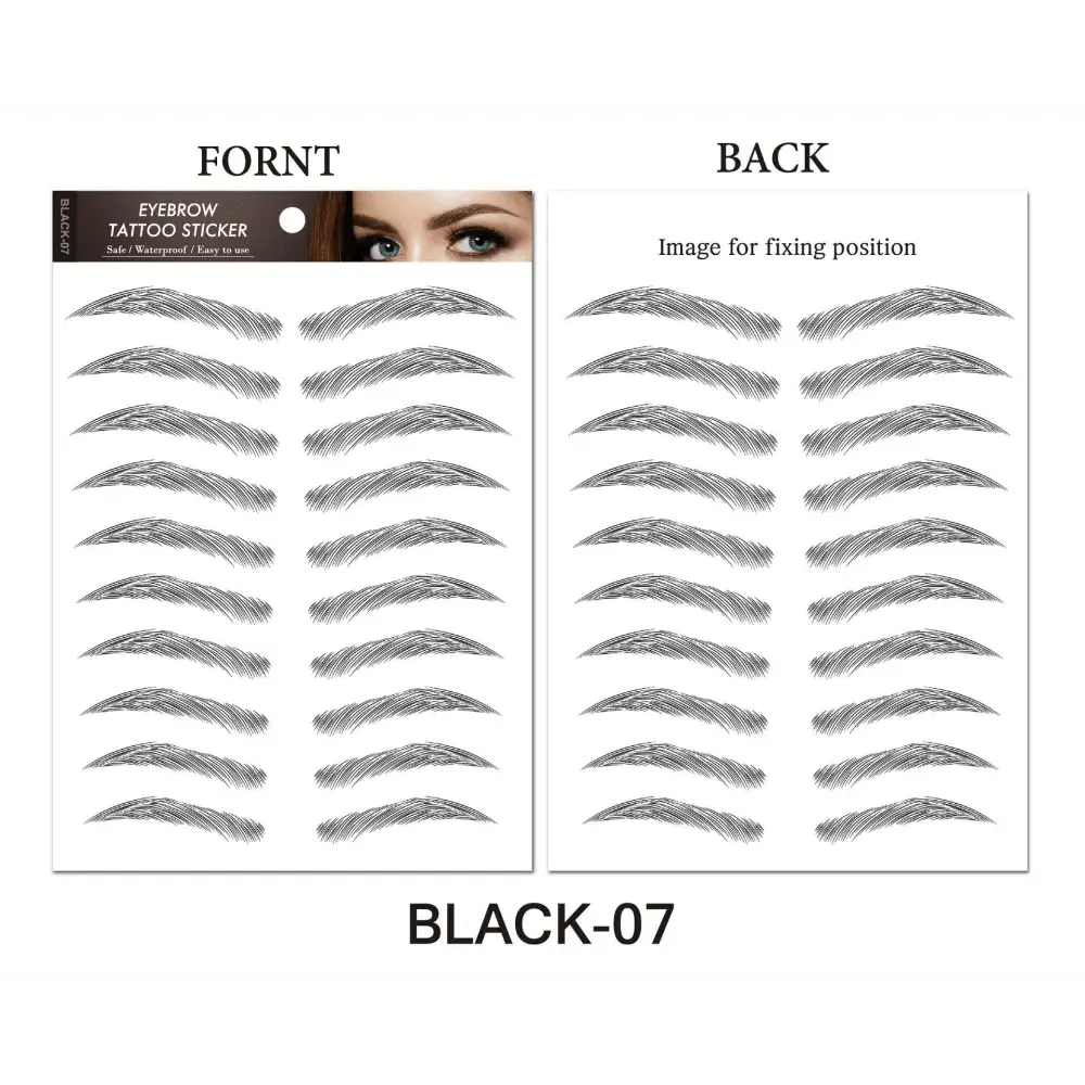 Trendy Waterproof  1 Piece Hair-liked Authentic Eyebrow Tattoo Sticker Waterproof Cosmetics Long Lasting Makeup False Eyebrows Stickers