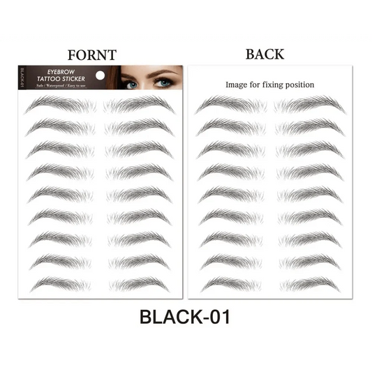 Trendy Waterproof  1 Piece Hair-liked Authentic Eyebrow Tattoo Sticker Waterproof Cosmetics Long Lasting Makeup False Eyebrows Stickers