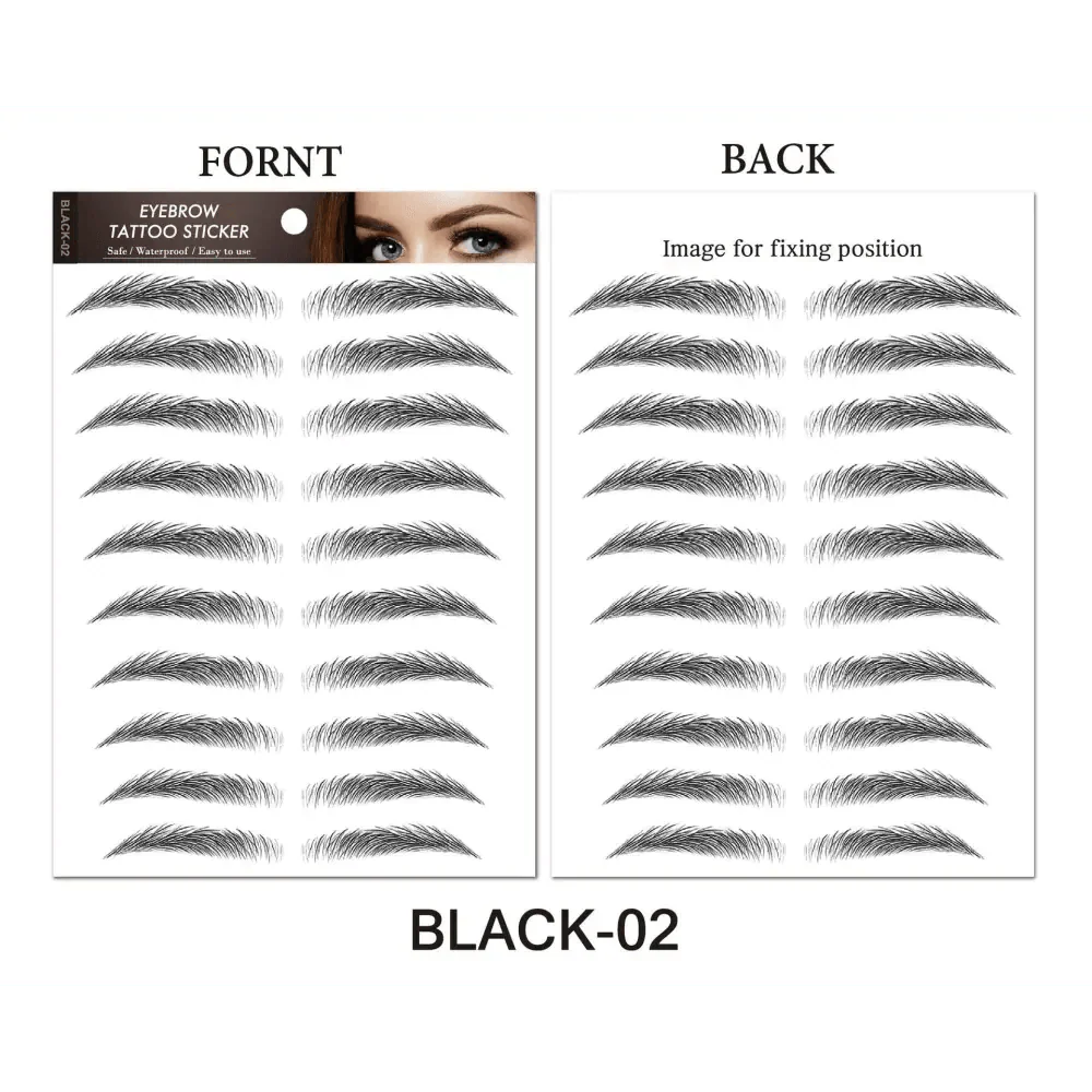 Trendy Waterproof  1 Piece Hair-liked Authentic Eyebrow Tattoo Sticker Waterproof Cosmetics Long Lasting Makeup False Eyebrows Stickers