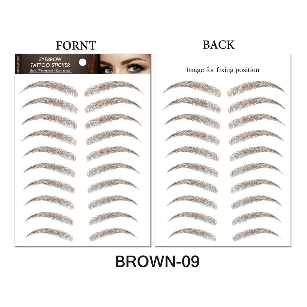 Trendy Waterproof  1 Piece Hair-liked Authentic Eyebrow Tattoo Sticker Waterproof Cosmetics Long Lasting Makeup False Eyebrows Stickers