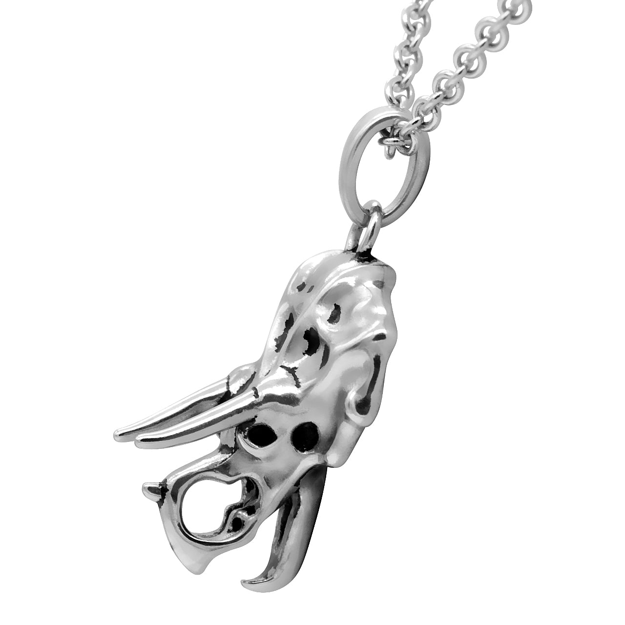 Triceratops Schädel Anhänger Halskette Sterling Silber Unisex