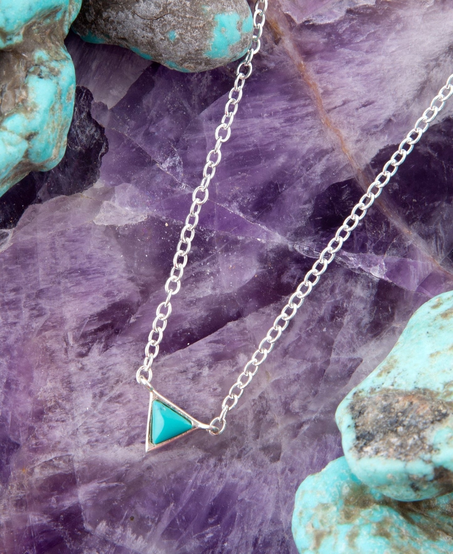 Collier Trident en Turquoise et Argent Sterling