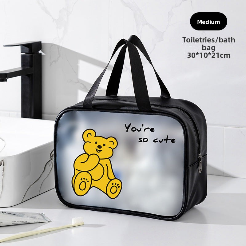 Cosmetics storage bag, wet and dry separation toilet bag, fitness transparent waterproof cosmetic bag, transparent makeup purse,Makeup bag with compartments,