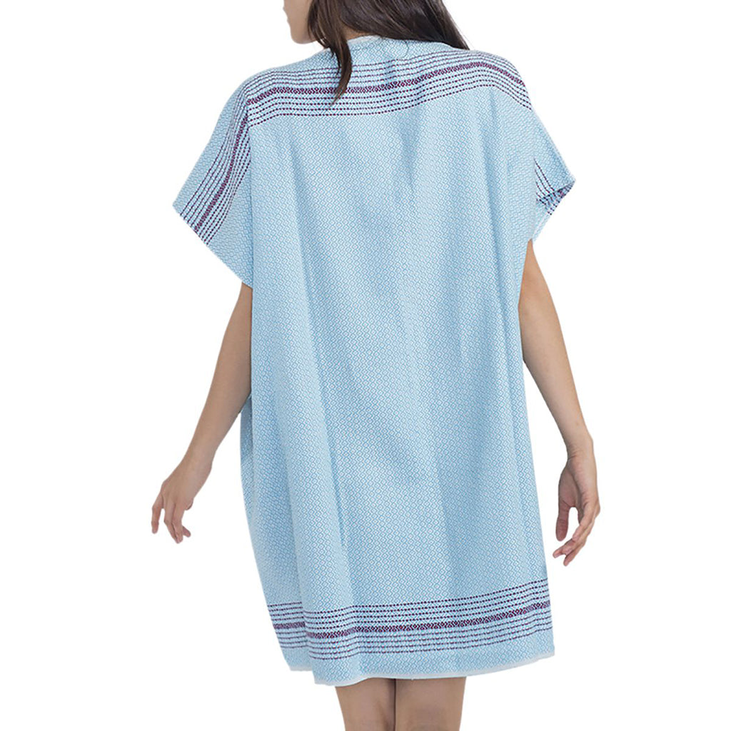 Robe de plage tunique en coton turc à pompons taille unique