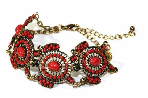 Schildkröten-Perlenarmband Bunter Anhänger Sommer Schmuck