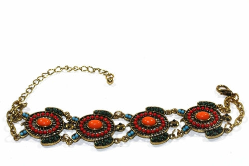 Schildkröten-Perlenarmband Bunter Anhänger Sommer Schmuck