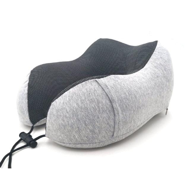 U-Shape Travel Pillow Pure Memory Foam Neck Pillow for Airplane Office Nap Cervical Pillows Flight Sleeping Head Neck Support Memory Cotton Neck Pillow Cervical Vertebra Travel Portable Noon Break Aircraft Neck Pillow For Traveling