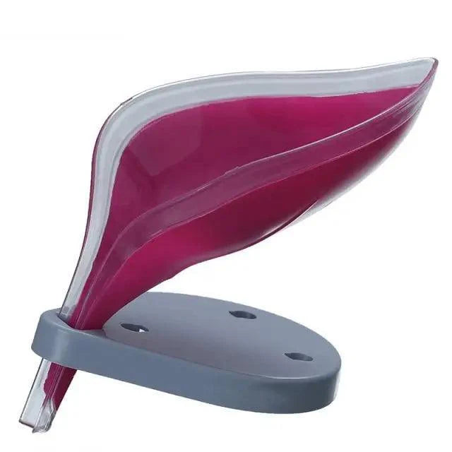 Unique Design Leaf Shape Soap Box Drain Soap Holder Box Bathroom Accessories Toilet Laundry Soap Box Bathroom Supplies Tray Gadgets
