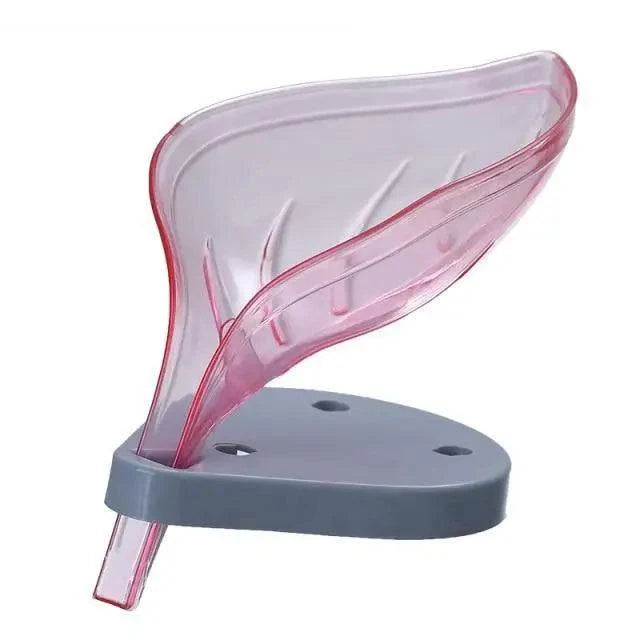 Unique Design Leaf Shape Soap Box Drain Soap Holder Box Bathroom Accessories Toilet Laundry Soap Box Bathroom Supplies Tray Gadgets