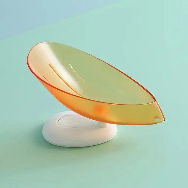 Unique Design Leaf Shape Soap Box Drain Soap Holder Box Bathroom Accessories Toilet Laundry Soap Box Bathroom Supplies Tray Gadgets