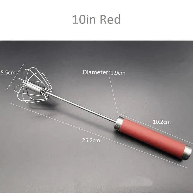 Unique Design Semi-automatic Egg Beater 304 Stainless Steel Egg Whisk Manual Hand Mixer Self Turning Egg Stirrer Kitchen Accessories Egg Tools