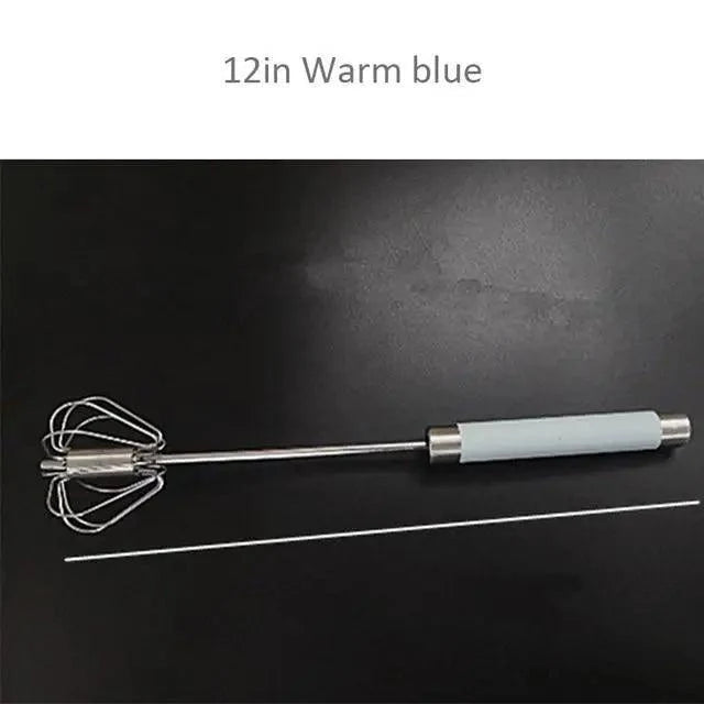 Unique Design Semi-automatic Egg Beater 304 Stainless Steel Egg Whisk Manual Hand Mixer Self Turning Egg Stirrer Kitchen Accessories Egg Tools