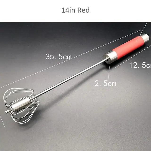Unique Design Semi-automatic Egg Beater 304 Stainless Steel Egg Whisk Manual Hand Mixer Self Turning Egg Stirrer Kitchen Accessories Egg Tools