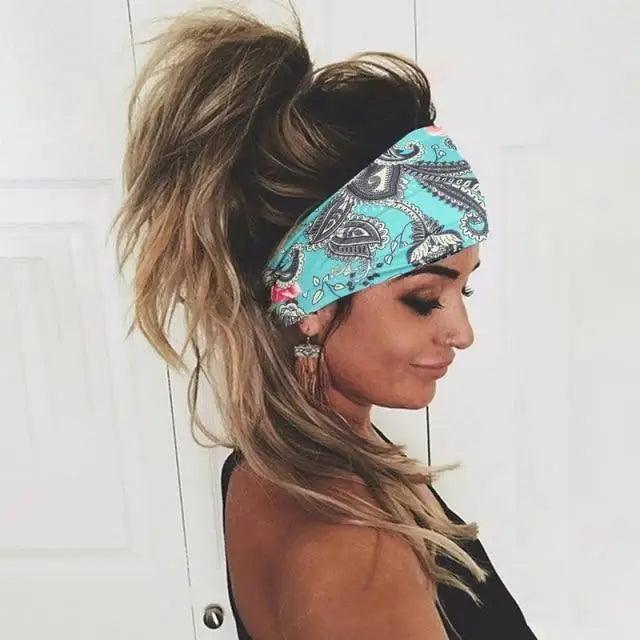 Unique Design Women's Summer Hair Bands Print Headband Stylish Cross Turban Bandanas Hair Accessories Headwrap Headwear Gift
