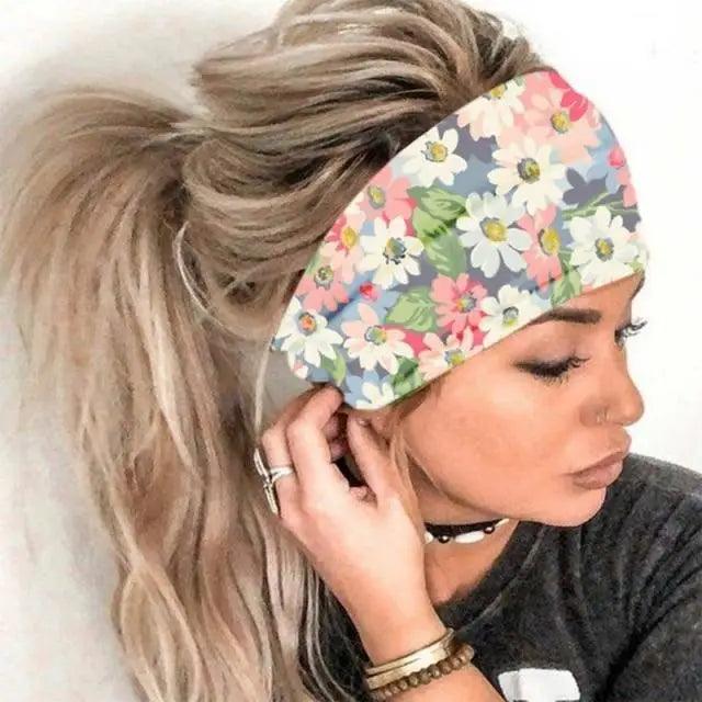 Unique Design Women's Summer Hair Bands Print Headband Stylish Cross Turban Bandanas Hair Accessories Headwrap Headwear Gift