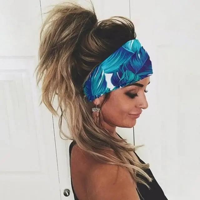 Unique Design Women's Summer Hair Bands Print Headband Stylish Cross Turban Bandanas Hair Accessories Headwrap Headwear Gift