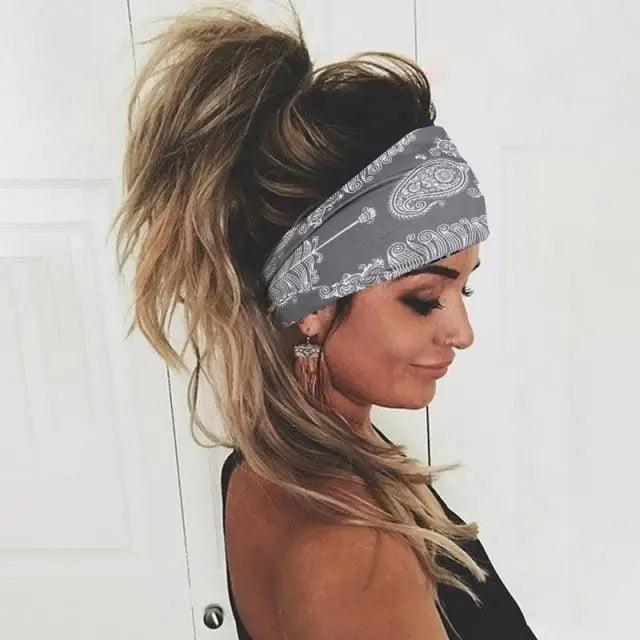 Unique Design Women's Summer Hair Bands Print Headband Stylish Cross Turban Bandanas Hair Accessories Headwrap Headwear Gift