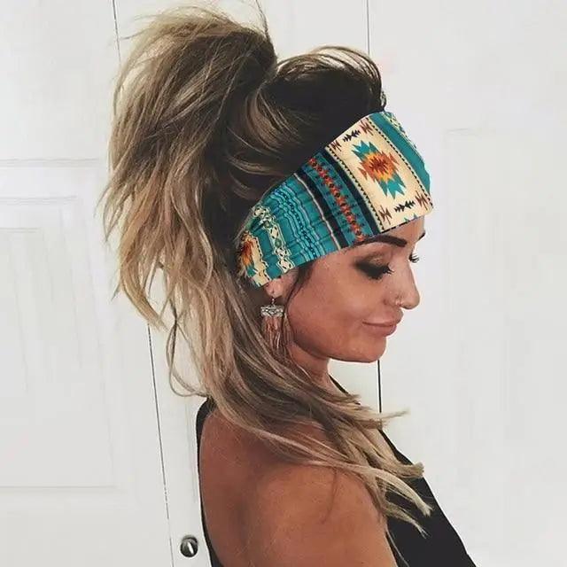 Unique Design Women's Summer Hair Bands Print Headband Stylish Cross Turban Bandanas Hair Accessories Headwrap Headwear Gift