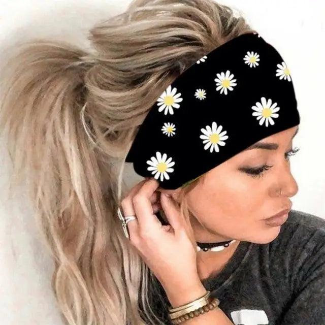 Unique Design Women's Summer Hair Bands Print Headband Stylish Cross Turban Bandanas Hair Accessories Headwrap Headwear Gift