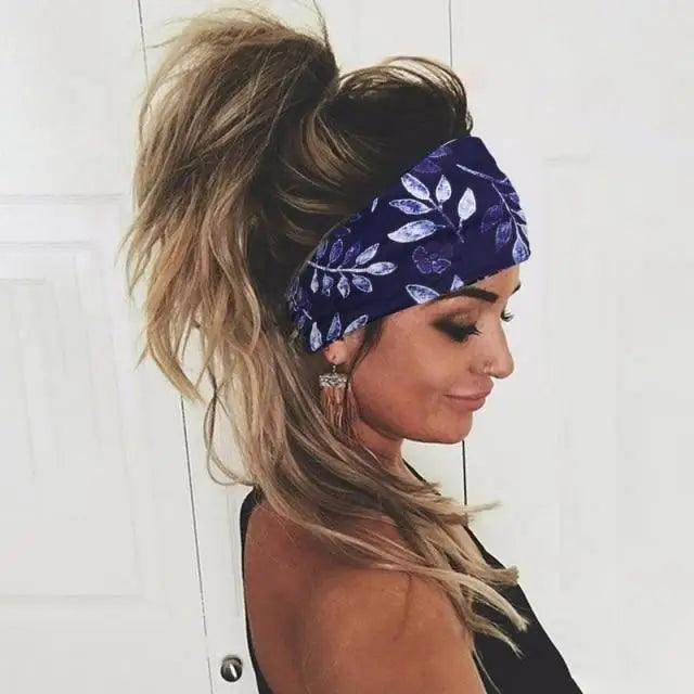 Unique Design Women's Summer Hair Bands Print Headband Stylish Cross Turban Bandanas Hair Accessories Headwrap Headwear Gift