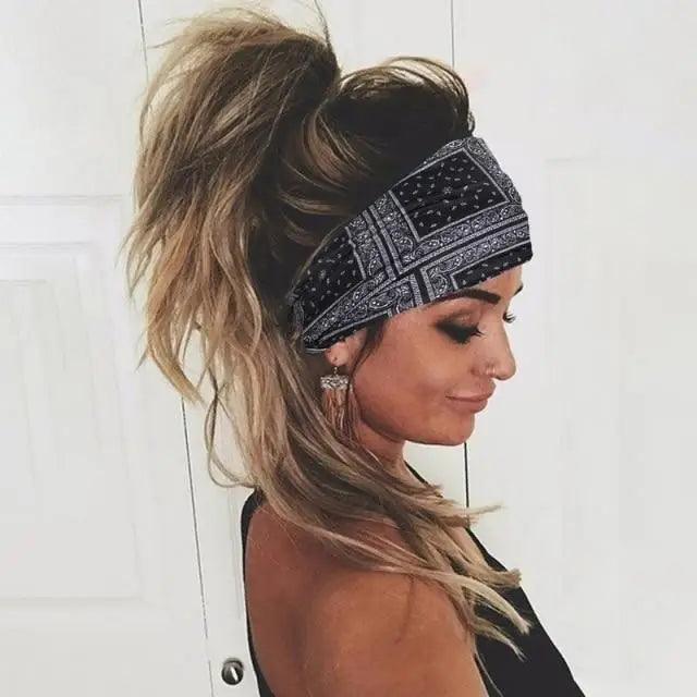 Unique Design Women's Summer Hair Bands Print Headband Stylish Cross Turban Bandanas Hair Accessories Headwrap Headwear Gift