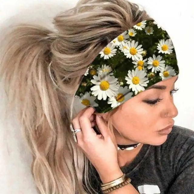 Unique Design Women's Summer Hair Bands Print Headband Stylish Cross Turban Bandanas Hair Accessories Headwrap Headwear Gift