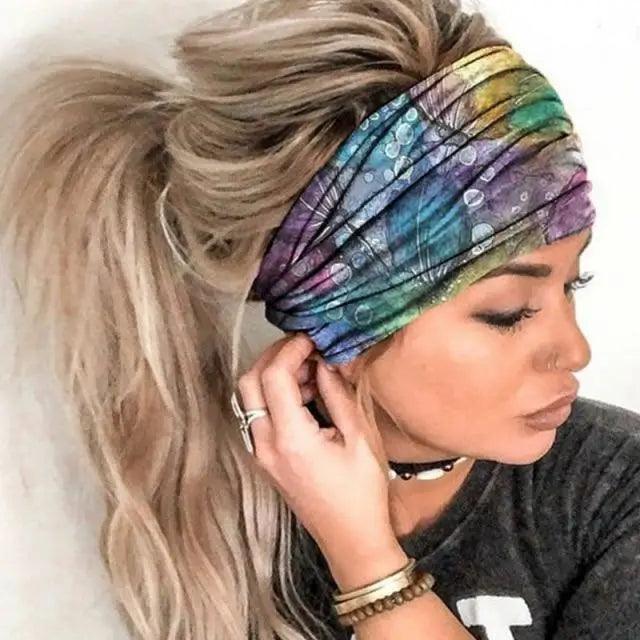 Unique Design Women's Summer Hair Bands Print Headband Stylish Cross Turban Bandanas Hair Accessories Headwrap Headwear Gift