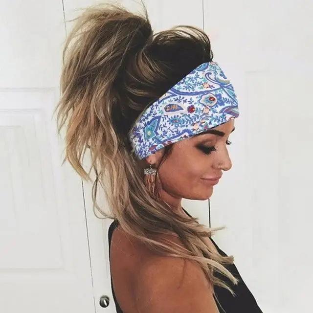 Unique Design Women's Summer Hair Bands Print Headband Stylish Cross Turban Bandanas Hair Accessories Headwrap Headwear Gift