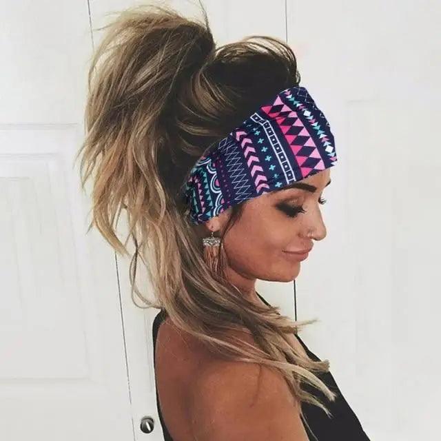 Unique Design Women's Summer Hair Bands Print Headband Stylish Cross Turban Bandanas Hair Accessories Headwrap Headwear Gift