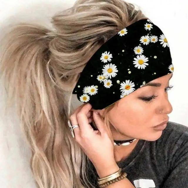 Unique Design Women's Summer Hair Bands Print Headband Stylish Cross Turban Bandanas Hair Accessories Headwrap Headwear Gift