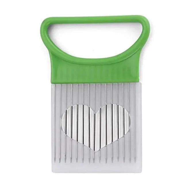 Unique Style 1PC Stainless Steel Onion Needle Onion Holder Handheld Simple Slicer Fruit Vegetable Cutter Potato Kitchen Tool Bar Accessories