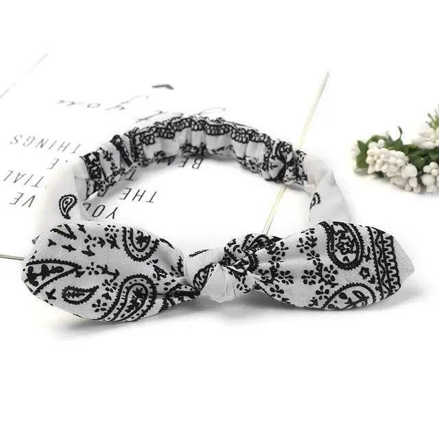 Unique Style Women's Soft Solid Print Headbands Vintage Cross Knot Elastic Hairbands Bandanas Girls Hair Bands Hair Accessories