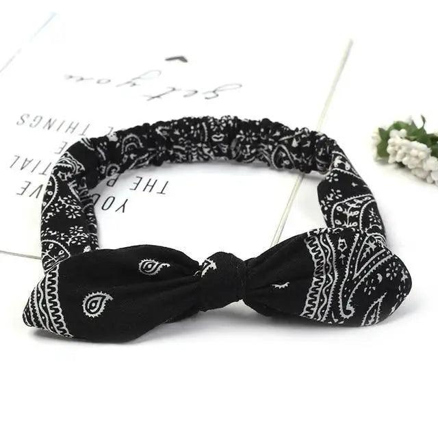 Unique Style Women's Soft Solid Print Headbands Vintage Cross Knot Elastic Hairbands Bandanas Girls Hair Bands Hair Accessories