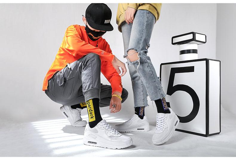 Unisex Air Cushion Sneaker Bunt Casual Fashion Joggingschuhe Outdoor Sportsneaker Schnürschuhe Unisex Walk Damen Air Athletic Laufschuhe