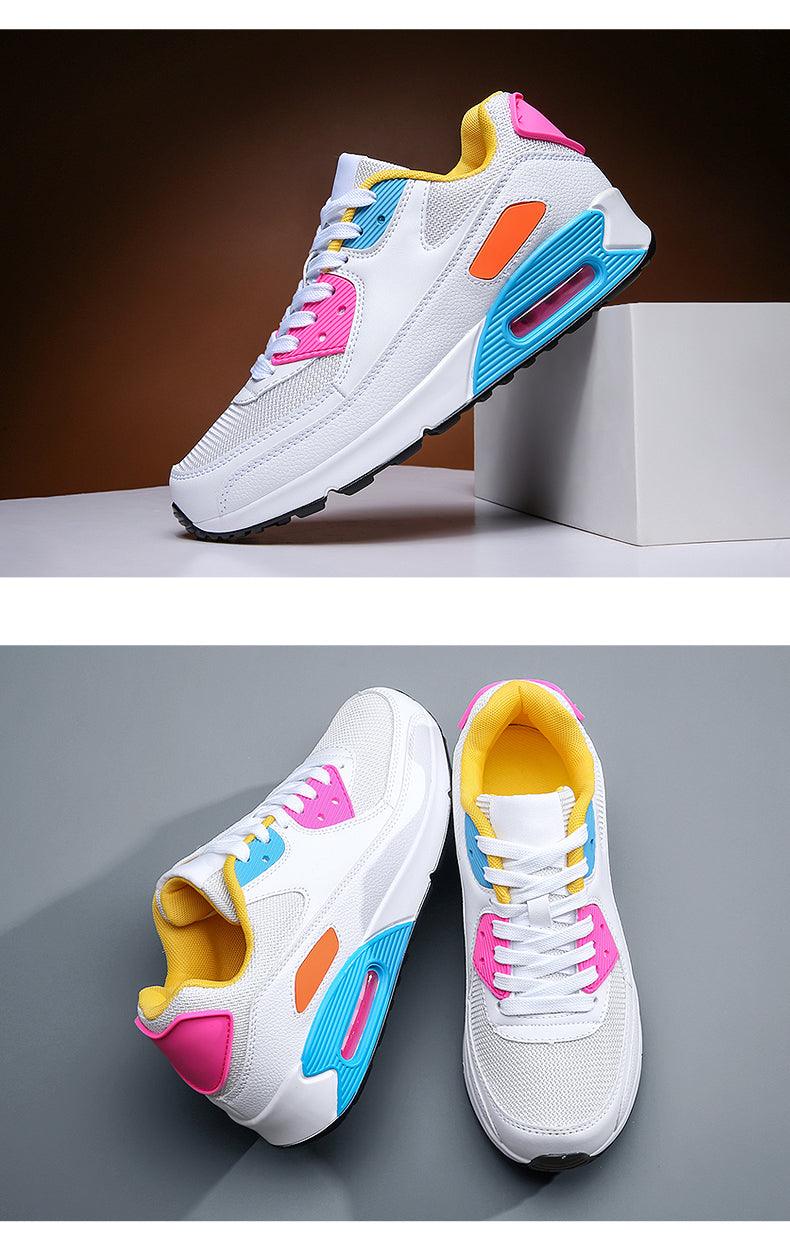 Unisex Air Cushion Sneaker Bunt Casual Fashion Joggingschuhe Outdoor Sportsneaker Schnürschuhe Unisex Walk Damen Air Athletic Laufschuhe