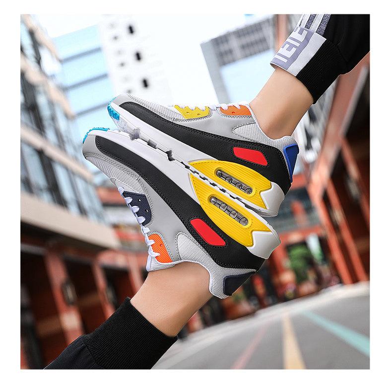 Unisex Air Cushion Sneaker Bunt Casual Fashion Joggingschuhe Outdoor Sportsneaker Schnürschuhe Unisex Walk Damen Air Athletic Laufschuhe
