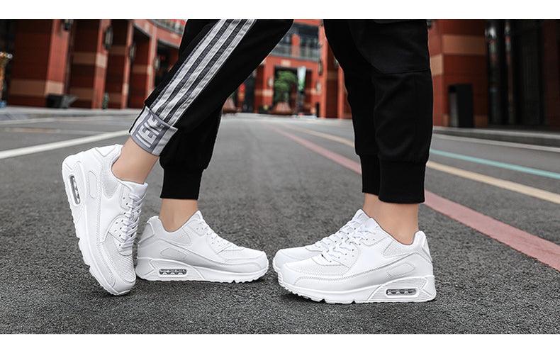 Unisex Air Cushion Sneaker Bunt Casual Fashion Joggingschuhe Outdoor Sportsneaker Schnürschuhe Unisex Walk Damen Air Athletic Laufschuhe