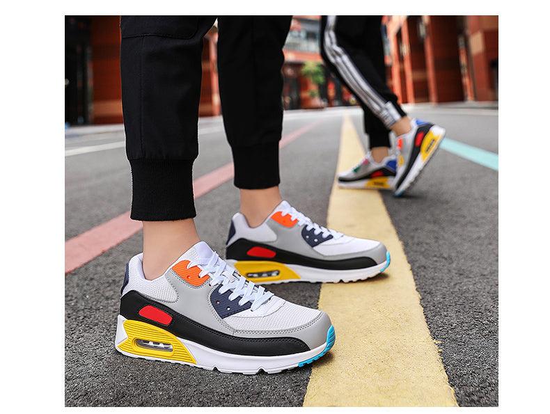 Unisex Air Cushion Sneaker Bunt Casual Fashion Joggingschuhe Outdoor Sportsneaker Schnürschuhe Unisex Walk Damen Air Athletic Laufschuhe