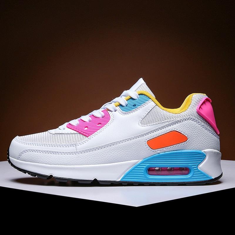 Unisex Air Cushion Sneaker Bunt Casual Fashion Joggingschuhe Outdoor Sportsneaker Schnürschuhe Unisex Walk Damen Air Athletic Laufschuhe