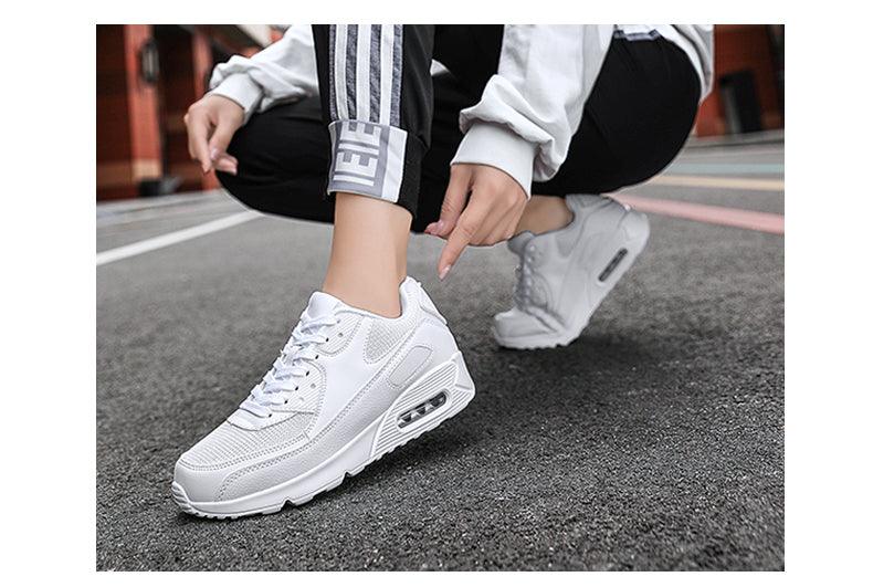 Unisex Air Cushion Sneaker Bunt Casual Fashion Joggingschuhe Outdoor Sportsneaker Schnürschuhe Unisex Walk Damen Air Athletic Laufschuhe