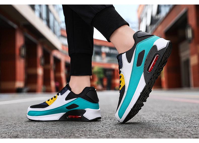 Unisex Air Cushion Sneaker Bunt Casual Fashion Joggingschuhe Outdoor Sportsneaker Schnürschuhe Unisex Walk Damen Air Athletic Laufschuhe