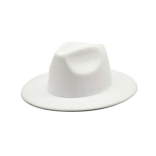 Unisex Autumn Winter Women's Hat Fedoras Big Brim Hats For Women Elegant Fedoras Warm Ladies Girls Hat Vintage Style Luxury Hat 56-58cm