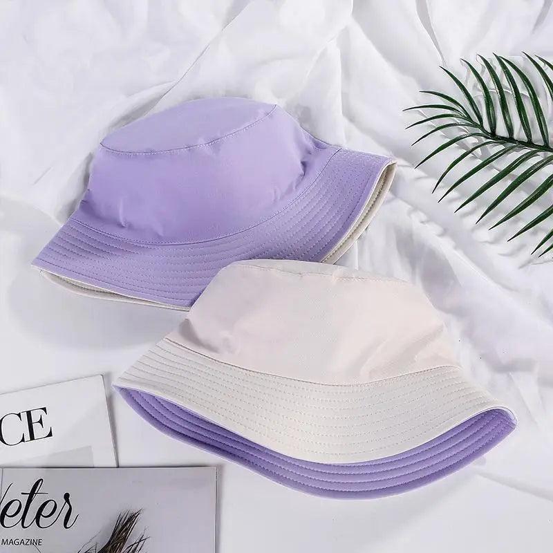 Unisex Double-faced Bucket Hat Colorful Sunscreen Women One Size Hat Outdoor Activities Modern Men Hats