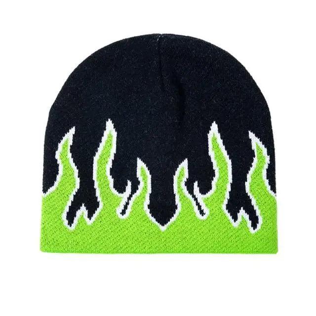 Unisex Modern Fire Design Soft Warm Beanies Comfortable Winter One Size Caps For Men And Women